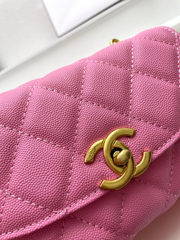Anum Bags CHL FLAP BAG WITH CHAIN PINK 20CM
