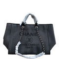 Anum Bags CHL 38CM BLACK DEAUVILLE MEDIUM CANVAS