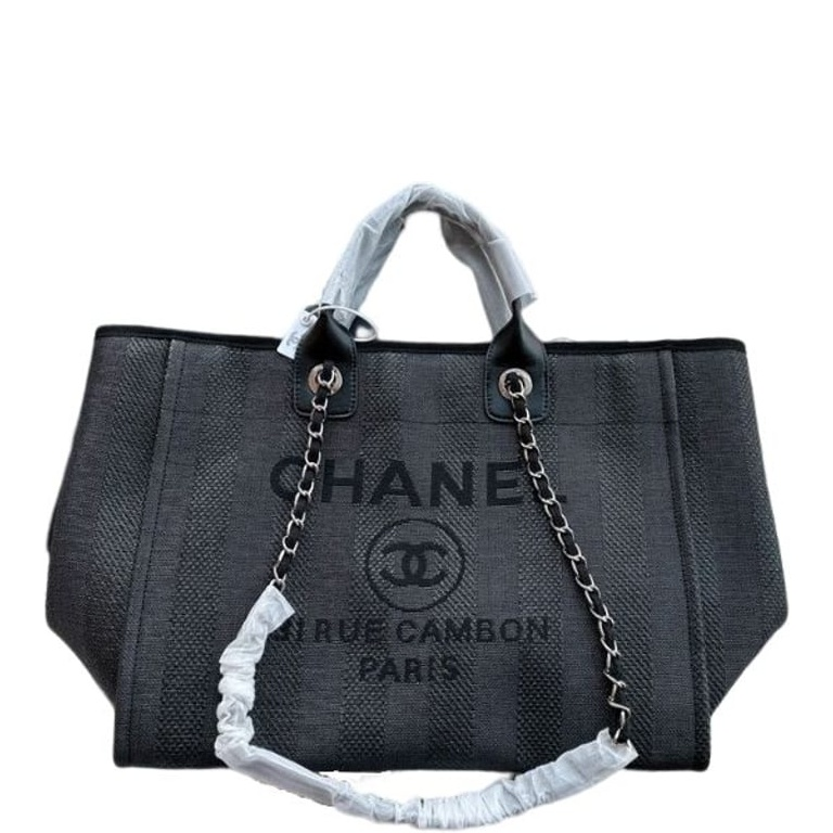 Anum Bags CHL 38CM BLACK DEAUVILLE MEDIUM CANVAS