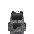 Ezyycart Bags DIR 40CM SADDLE OBLIQUE JACQUARD BLACK AND BEIGE GRAINED CALFSKIN