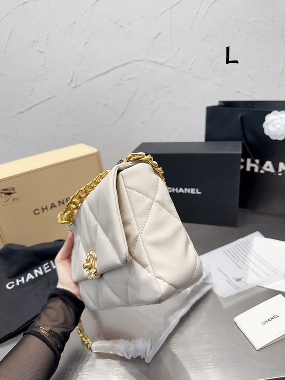 Anum Bags CHL 19 FLAP BAG WHITE 32CM