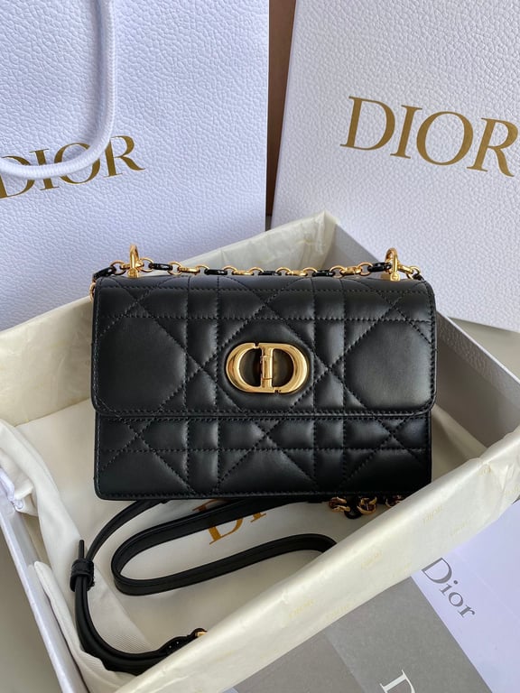 Ezyycart Bags DIR MISS CARO MINI BAG BLACK MACROCANNAGE LAMBSKIN 17CM