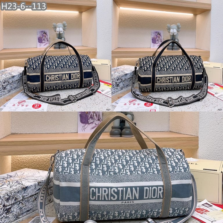 Ezyycart Bags DIR 40CM GRAY OBLIQUE HOLDALL TRAVEL DUFFLE BAG