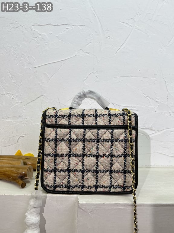 Anum Bags CHL 21CM 22K FLAP BAG WITH TOP HANDLE