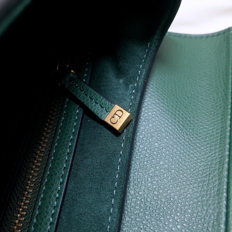 Ezyycart Bags DIR SADDLE WITH STRAP GRAINED CALFSKIN GREEN