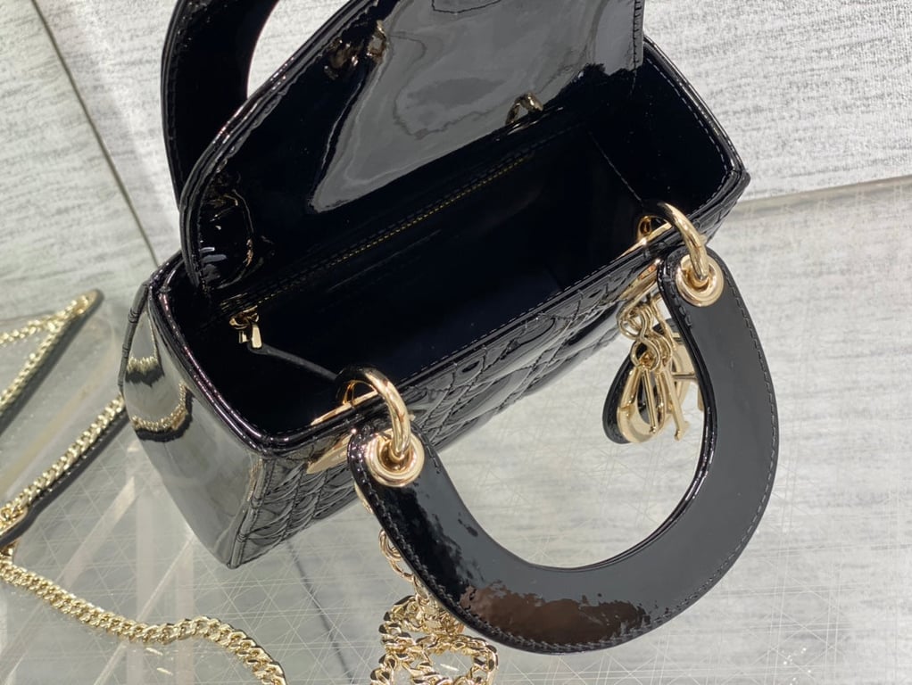 Ezyycart Bags DIR SMALL LADY DIR BAG BLACK PATENT 17CM