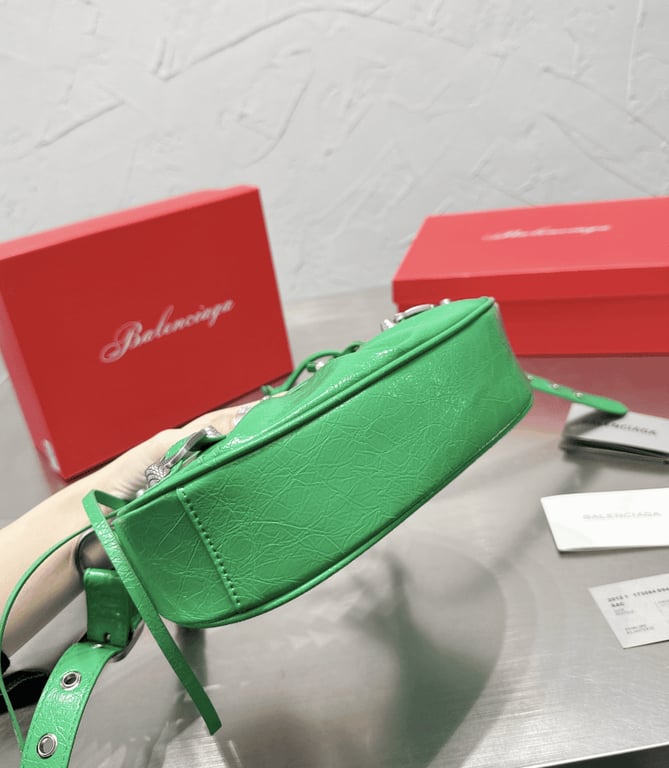 Ezyycart Bags BALENCIAGA LE CAGOLE XS SHOULDER BAG IN GREEN 25CM