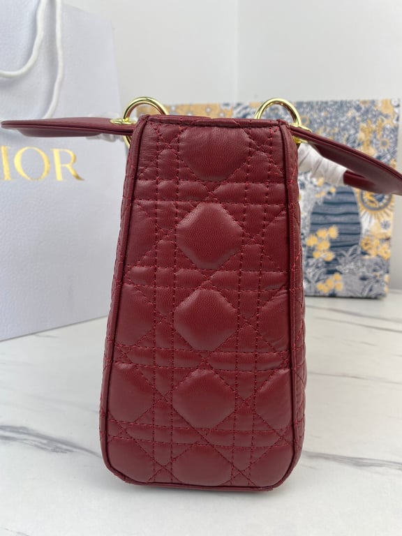 Ezyycart Bags DIR MEDIUM LADY CHERRY RED PATENT CANNAGE 24CM