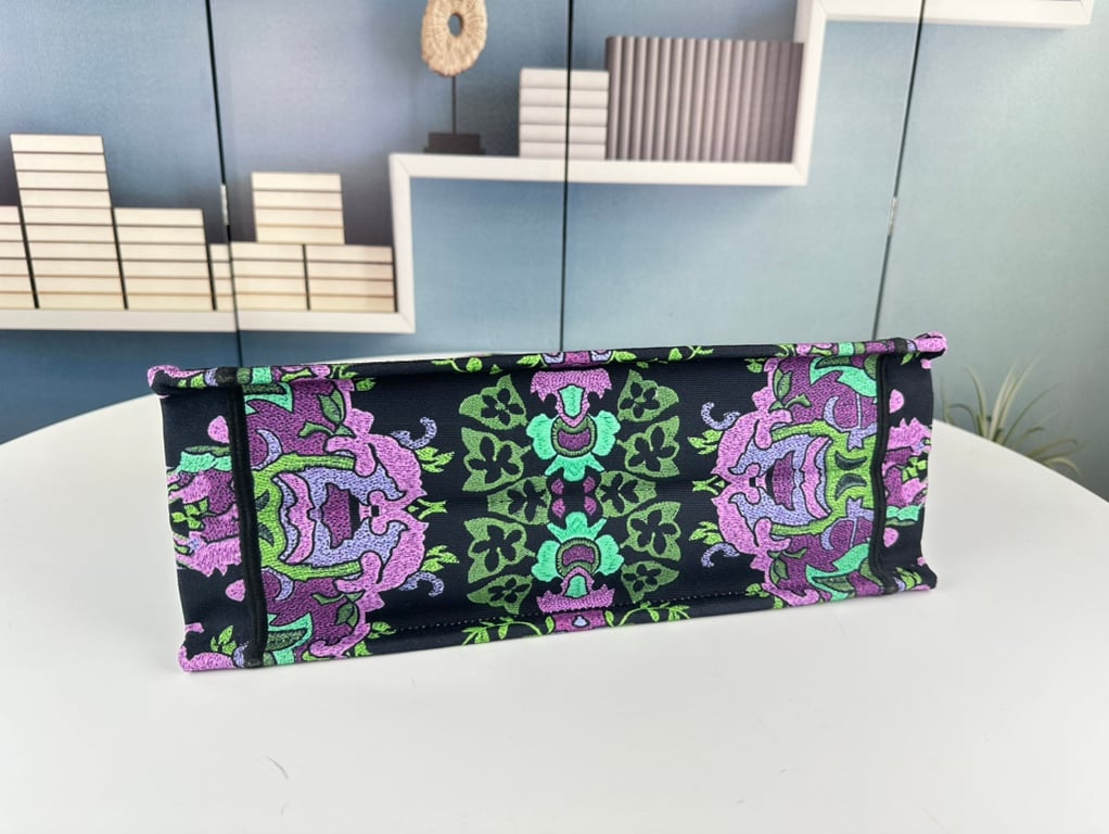 Ezyycart Bags DIR 41CM BOOK TOTE MULTICOLOR DIR INDIAN PURPLE EMBROIDERY M1286ZESKM19E