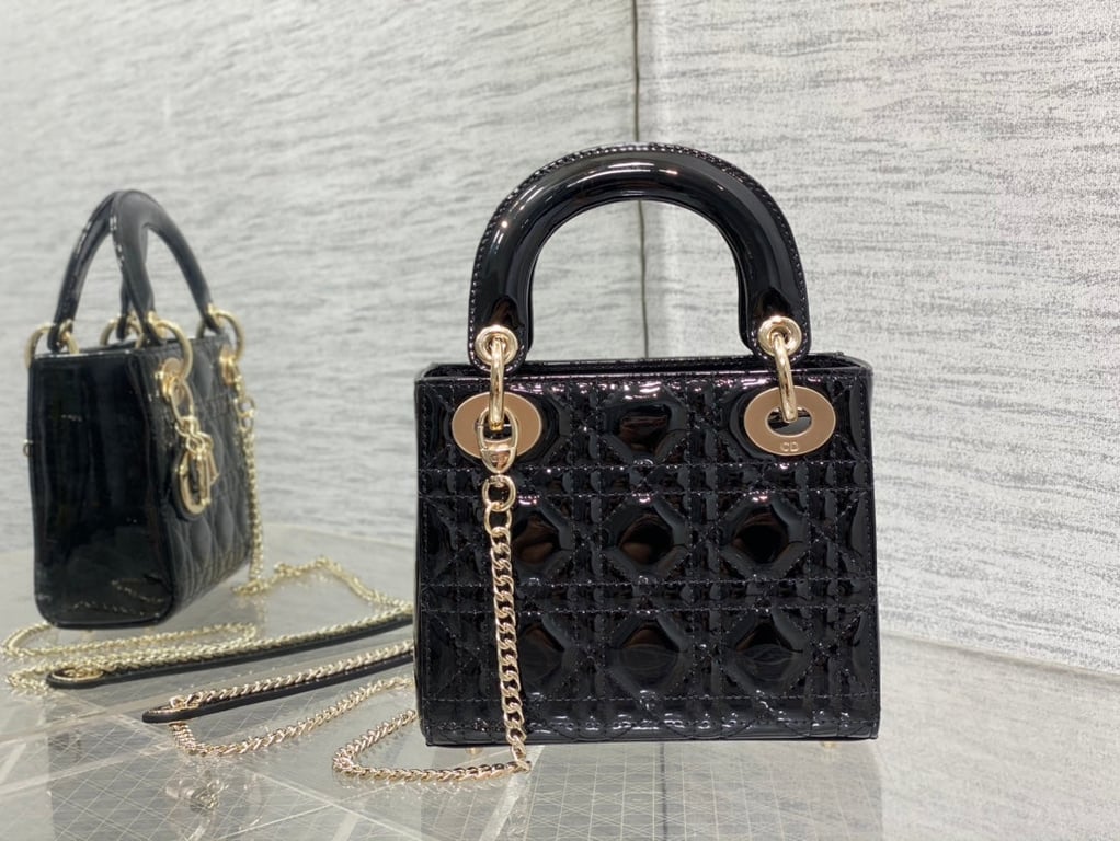 Ezyycart Bags DIR SMALL LADY DIR BAG BLACK PATENT 17CM