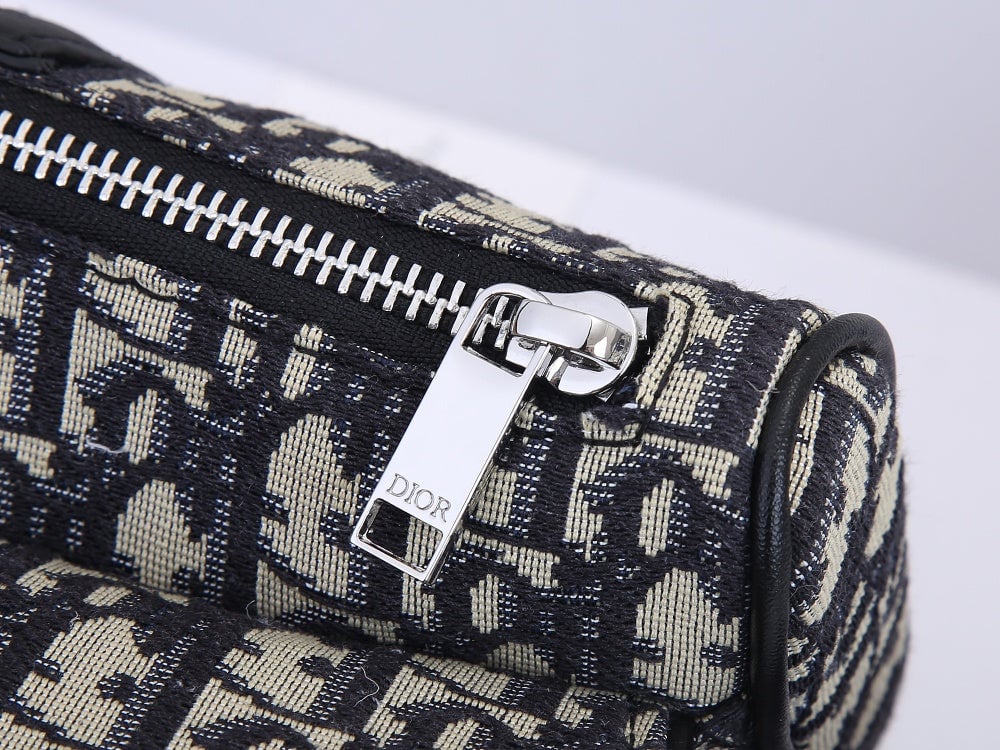 Anum Bags DIR MINI SADDLE BAG OBLIQUE JACQUARD BEIGE AND BLACK
