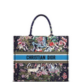 Anum Bags DIR 42CM BLUE MULTICOLOR D-CONSTELLATION EMBROIDERY LARGE BOOK TOTE