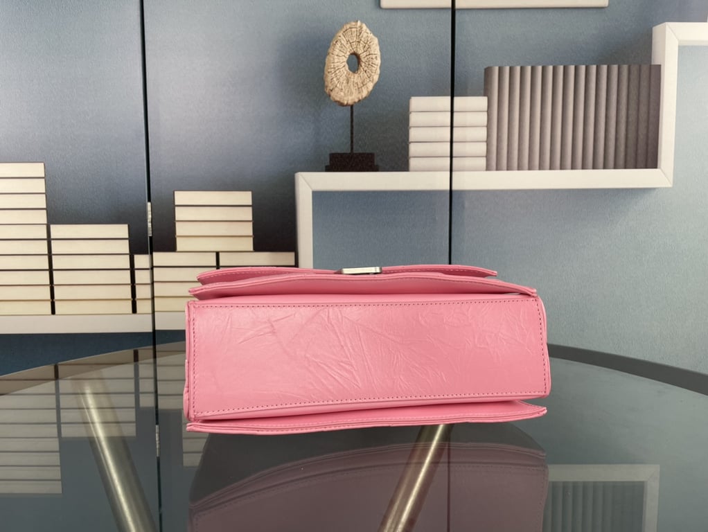 Ezyycart Bags BALENCIAGA CRUSH SMALL CHAIN BAG QUILTED IN PINK 25CM