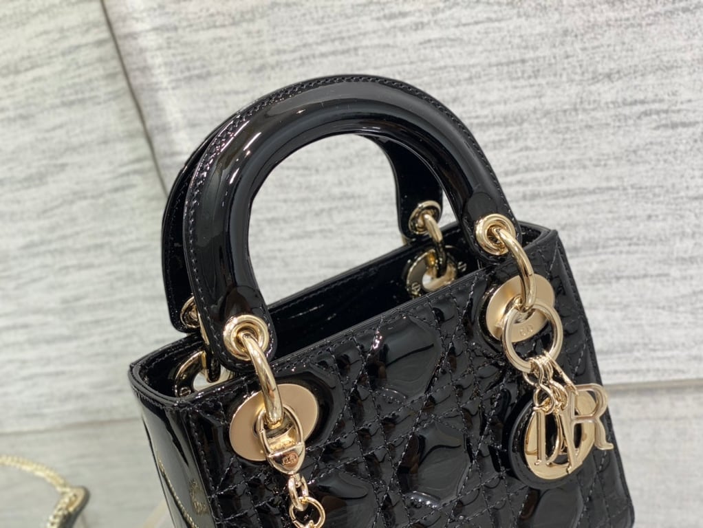 Ezyycart Bags DIR SMALL LADY DIR BAG BLACK PATENT 17CM