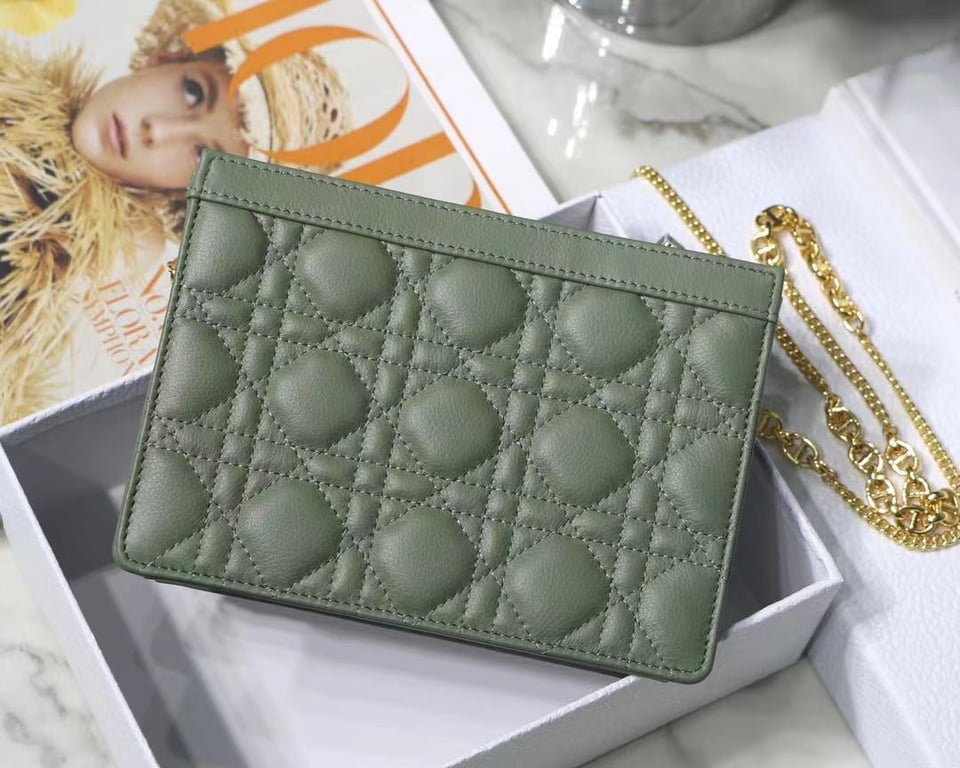 Ezyycart Bags dir CARO ZIPPED POUCH WITH CHAIN CEDAR GREEN S5106UWHC_M67H