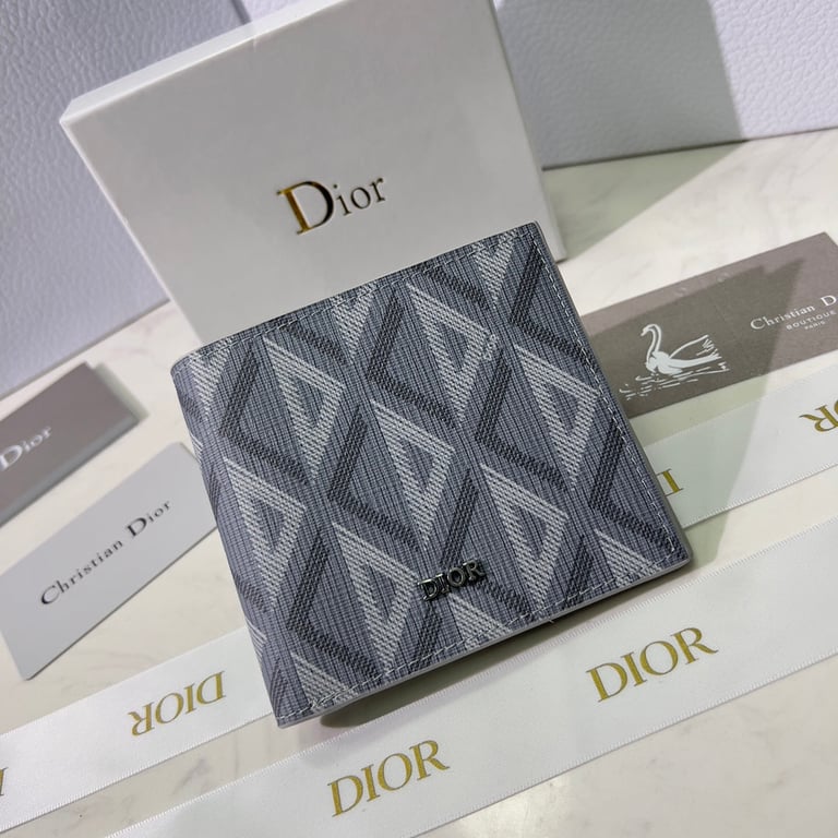 Anum Bags dir WALLET GREY CD DIAMOND CANVAS 11CM