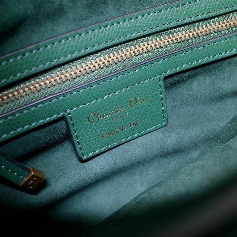 Ezyycart Bags DIR SADDLE WITH STRAP GRAINED CALFSKIN GREEN