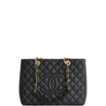 Anum Bags CHL 34CM BLACK CAVIAR GRAND SHOPPING TOTE BAG