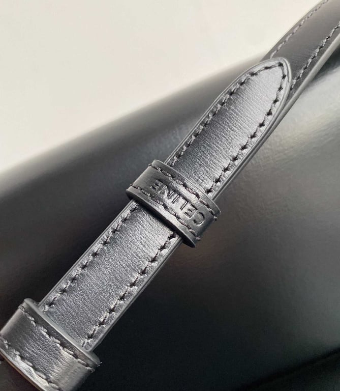 Ezyycart Bags CE TRIOMPHE SHOULDER BAG IN SHINY CALFSKIN BLACK