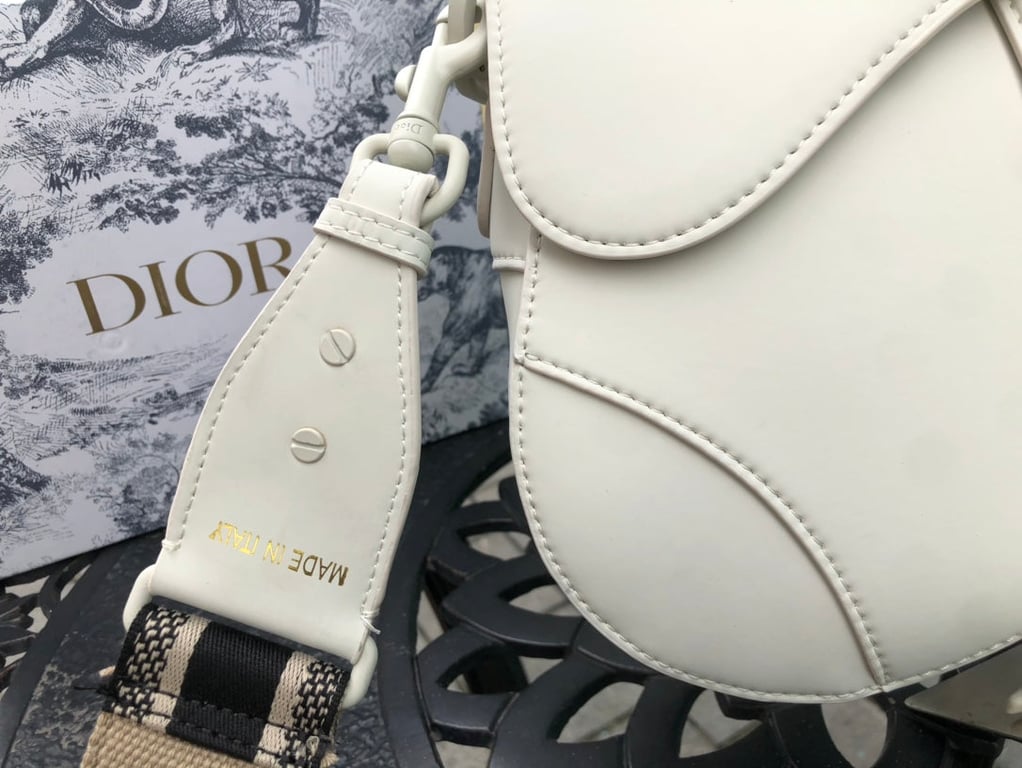 Anum Bags DIR SADDLE SMOOTH LEATHER WHITE