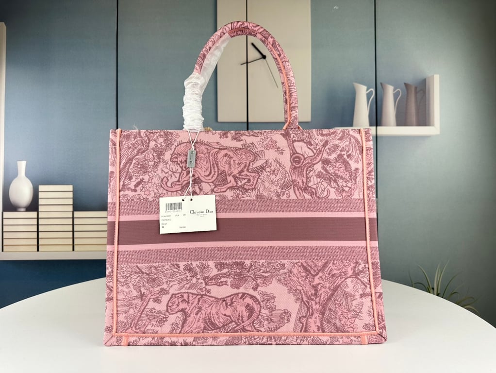 Ezyycart Bags DIR LARGE DIR BOOK TOTE PINK AND GRAY 41CM M1265ZTDTM45E