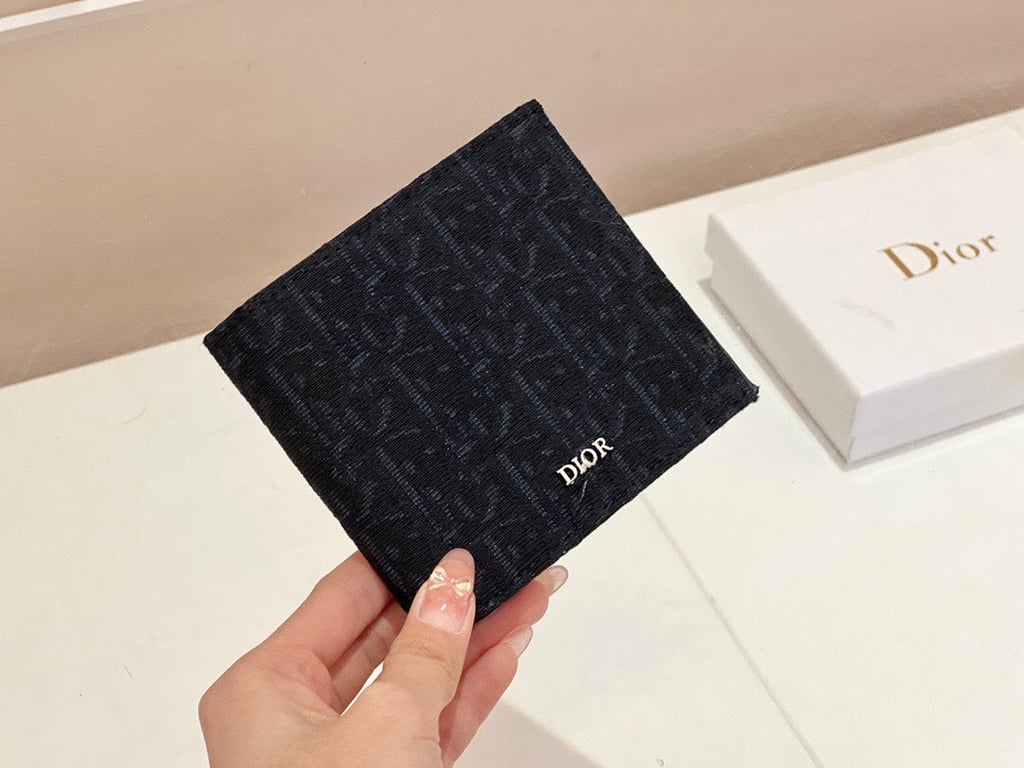 Ezyycart Bags dir WALLET BLACK OBLIQUE JACQUARD 11CM 2ESBH072YSEH03E