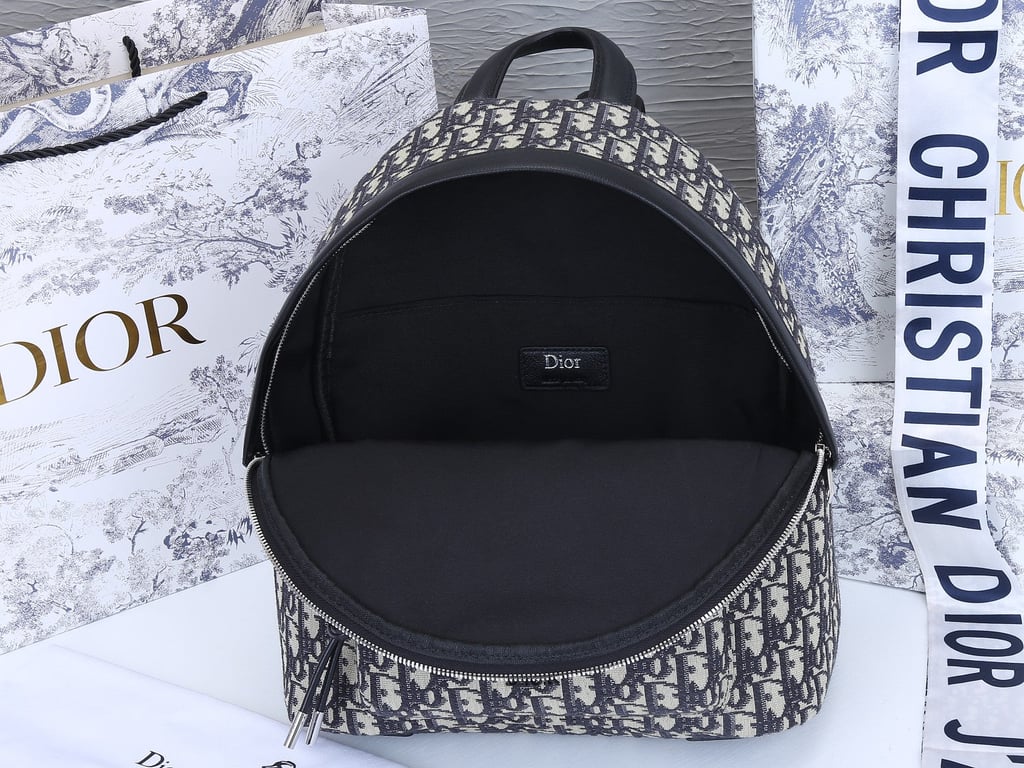 Ezyycart Bags DIR BEIGE AND BLACK 38CM RIDER BACKPACK OBLIQUE JACQUARD