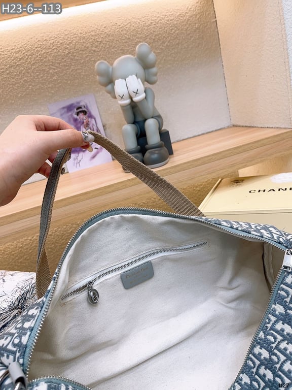 Ezyycart Bags DIR 40CM GRAY OBLIQUE HOLDALL TRAVEL DUFFLE BAG