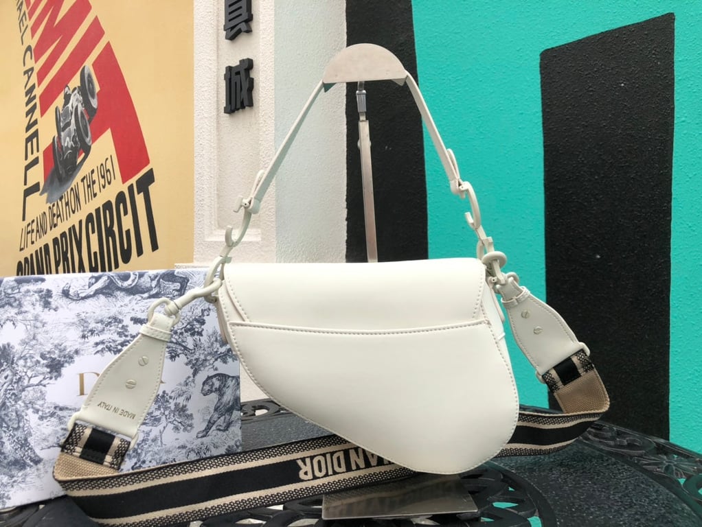 Anum Bags DIR SADDLE SMOOTH LEATHER WHITE