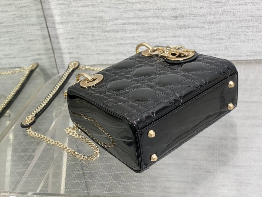 Ezyycart Bags DIR SMALL LADY DIR BAG BLACK PATENT 17CM