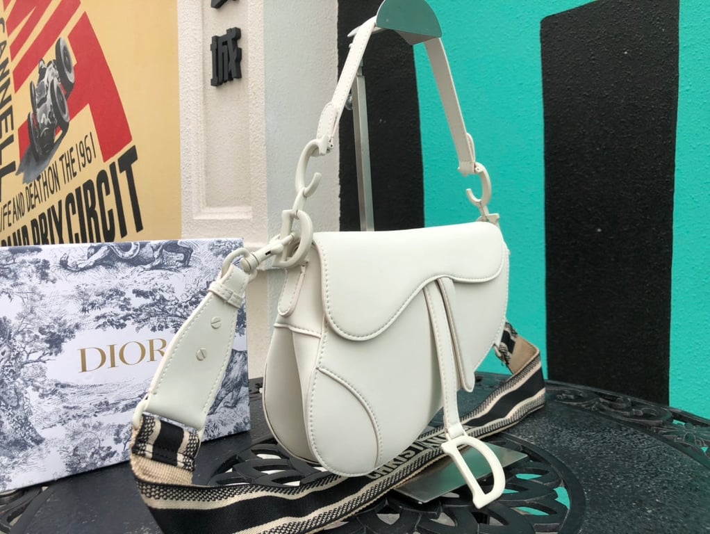Anum Bags DIR SADDLE SMOOTH LEATHER WHITE