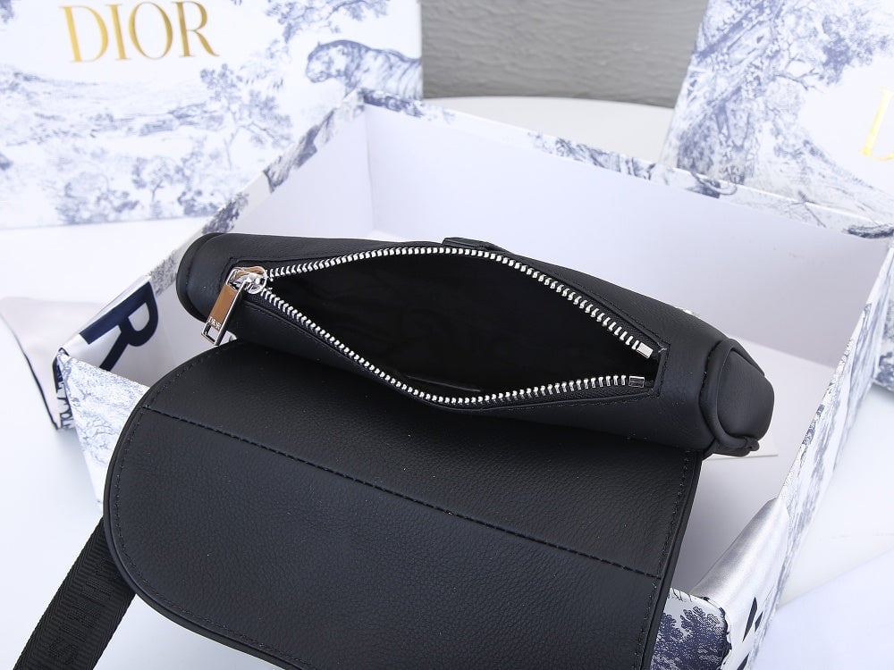 Ezyycart Bags DIR MINI SADDLE BAG OBLIQUE JACQUARD BLACK