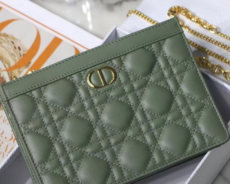 Ezyycart Bags dir CARO ZIPPED POUCH WITH CHAIN CEDAR GREEN S5106UWHC_M67H
