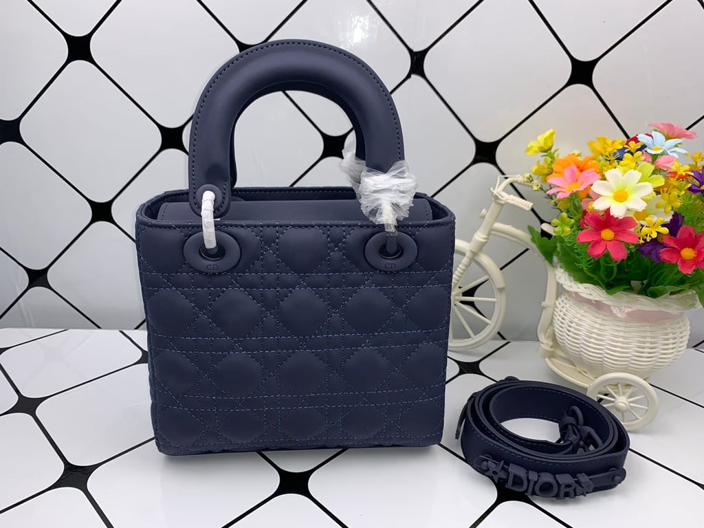 Anum Bags DIR MEDIUM ULTRAMATTE LADY BAG INDIGO BLUE 20CM