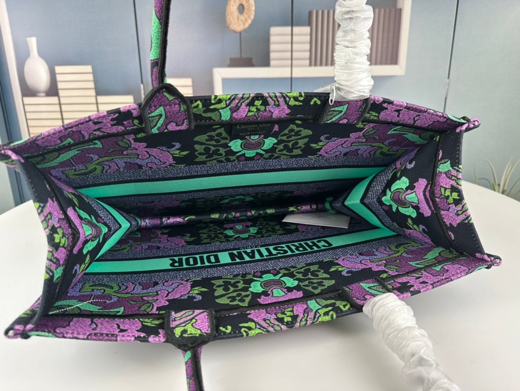 Ezyycart Bags DIR 41CM BOOK TOTE MULTICOLOR DIR INDIAN PURPLE EMBROIDERY M1286ZESKM19E