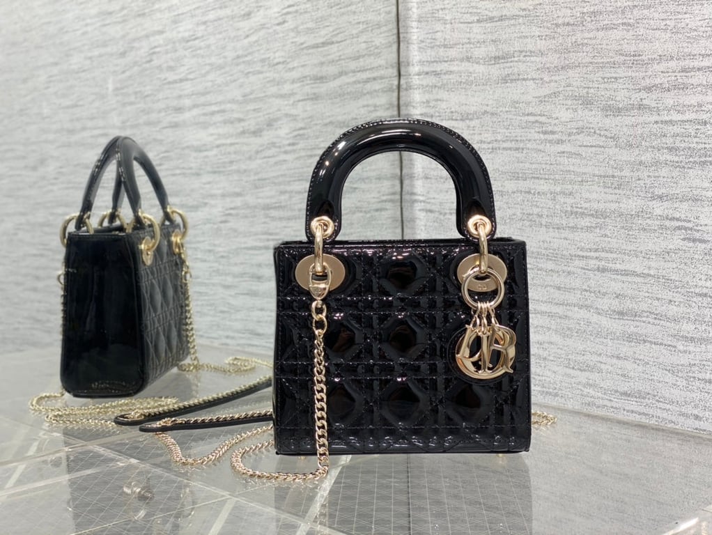 Ezyycart Bags DIR SMALL LADY DIR BAG BLACK PATENT 17CM