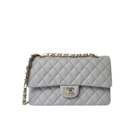 Anum Bags CHL MEDIUM CLASSIC FLAP BAG SILVER HARDWARE PINK 25CM