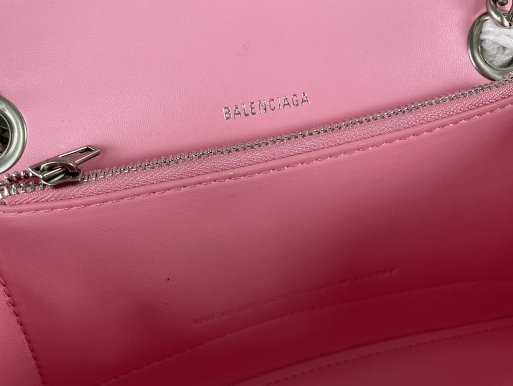 Ezyycart Bags BALENCIAGA CRUSH SMALL CHAIN BAG QUILTED IN PINK 25CM