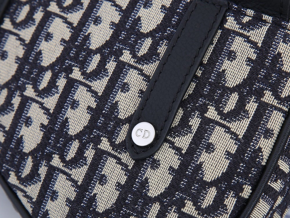 Anum Bags DIR MINI SADDLE BAG OBLIQUE JACQUARD BEIGE AND BLACK