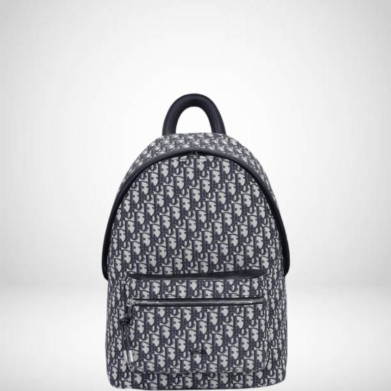 Ezyycart Bags DIR BEIGE AND BLACK 40CM RIDER OBLIQUE JACQUARD BACKPACK
