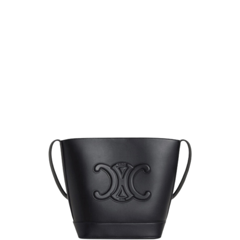 Ezyycart Bags CE BLACK CUIR TRIOMPHE IN SMOOTH CALFSKIN BAG BUCKET
