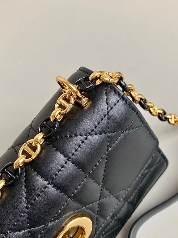 Ezyycart Bags DIR MISS CARO MINI BAG BLACK MACROCANNAGE LAMBSKIN 17CM