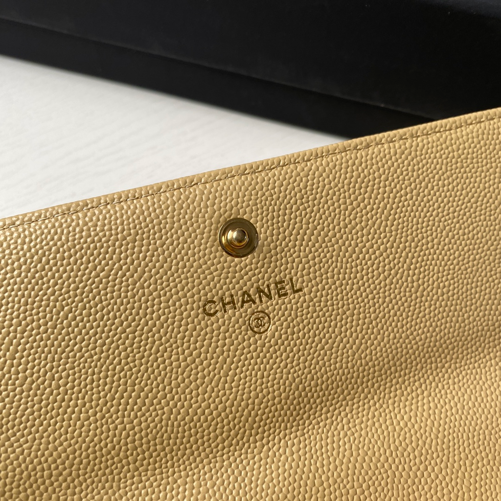 Anum Bags CHL LONG FLAP WALLET BEIGE AP0955