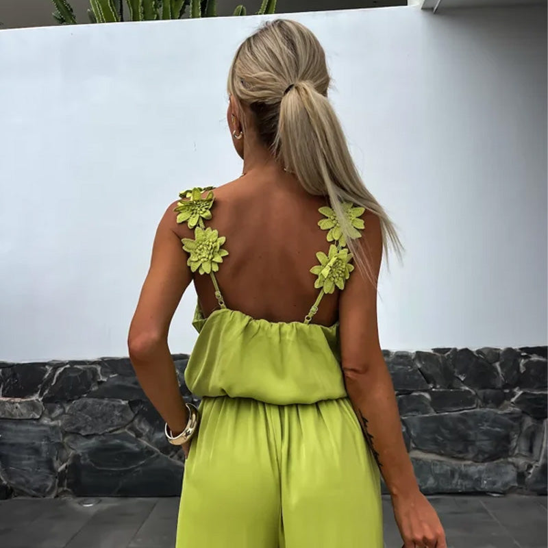 NOVERA – Ärmelloser Jumpsuit mit weitem Bein