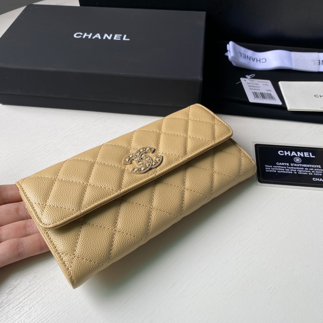 Anum Bags CHL LONG FLAP WALLET BEIGE AP0955