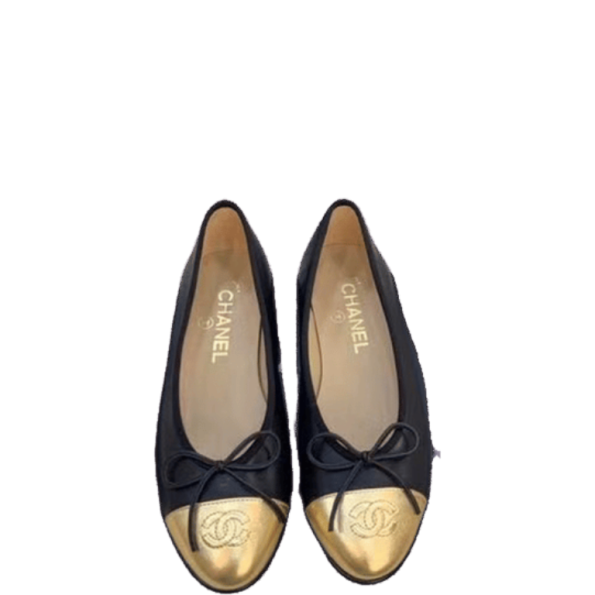 Anum Bags CHL BALLERINA FLATS BLACK/GOLD