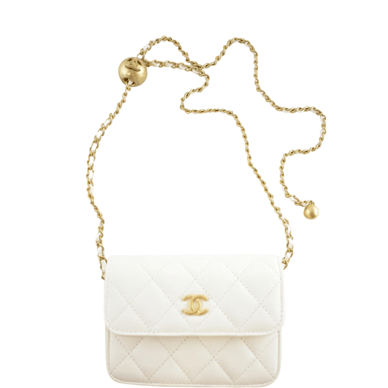 Anum Bags CHL WALLET ON CHAIN BAG WHITE