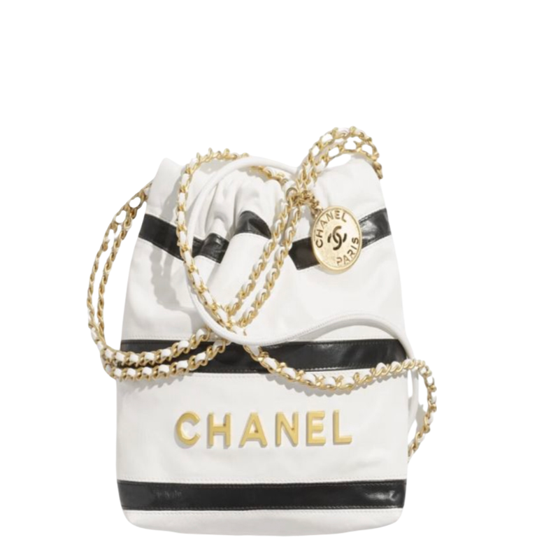 Anum Bags CHL 22 MINI BAG WHITE AND BLACK 7.8 INCHES/20 CM