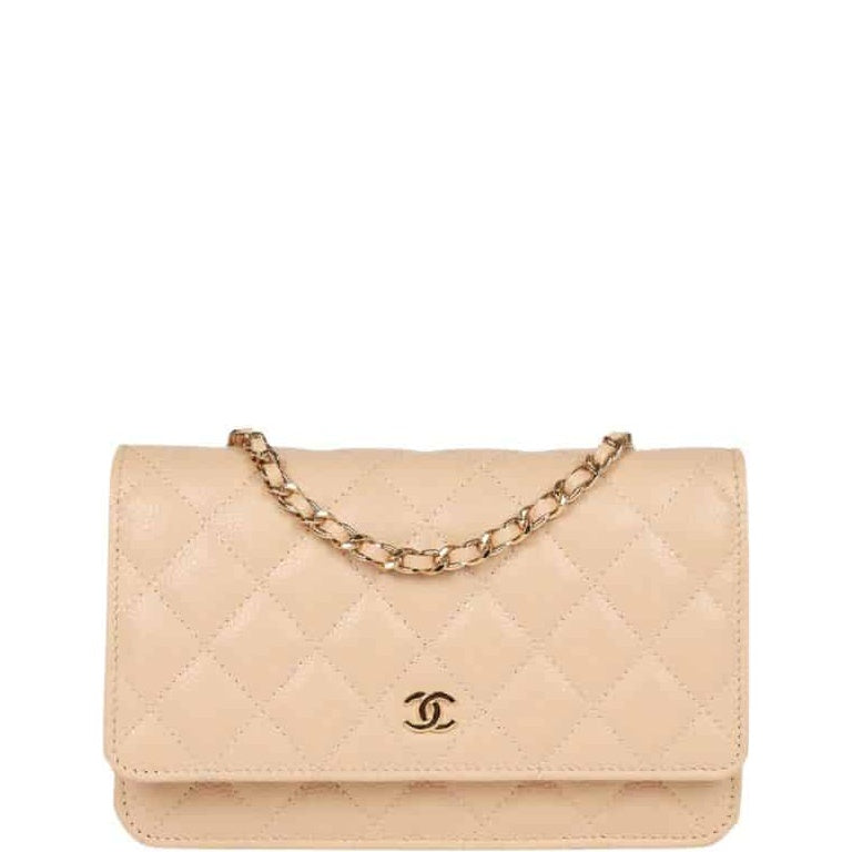 Anum Bags CHL WALLET ON CHAIN WOC BEIGE 19CM