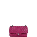 Anum Bags CHL CLASSIC MEDIUM LAMBSKIN FLAP PINK AND SILVER 25CM